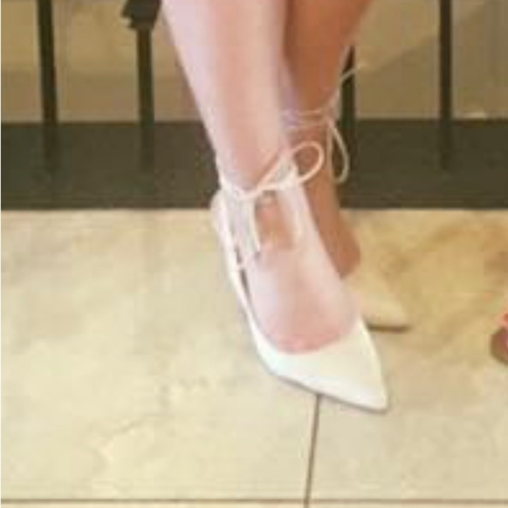 Tie up high heels